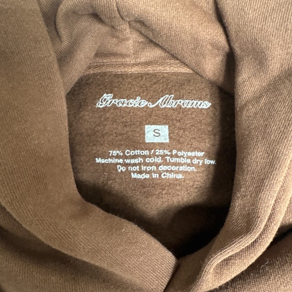 Gracie Abrams Tour Hoodie “That’s Just The Way Life Goes” Brown & Pink NEW - Picture 2 of 3